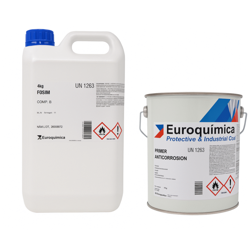 Euroquimica Fossim Primer Anticorrosion 2K 4 kg + durcisseur 4 kg