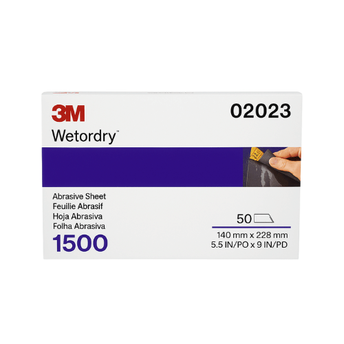 Carte Abrasive 3M P1500 – Papier de Ponçage de Finition Ultra-Fine
