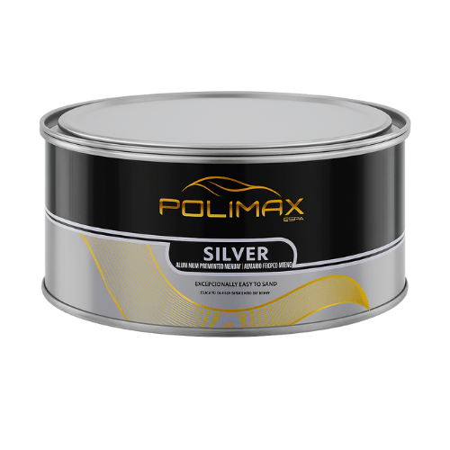 Polimax Silver – Mastic Polyester Métallisé Haut de Gamme pour Réparations Auto et Industrielles